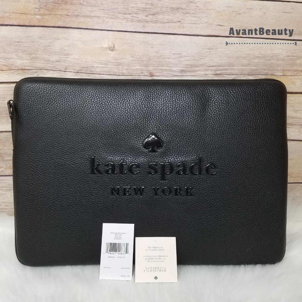 Sienne Logo Laptop Sleeve Black Kate Spade 15'' - Picture 10 of 11